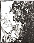 Arthur Rackham Paintings - Mother Goose A Little Nothing Woman by Arthur Rackham